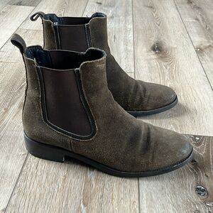 Thursday Boot Company Duchess Boot in Dark Olive Suede